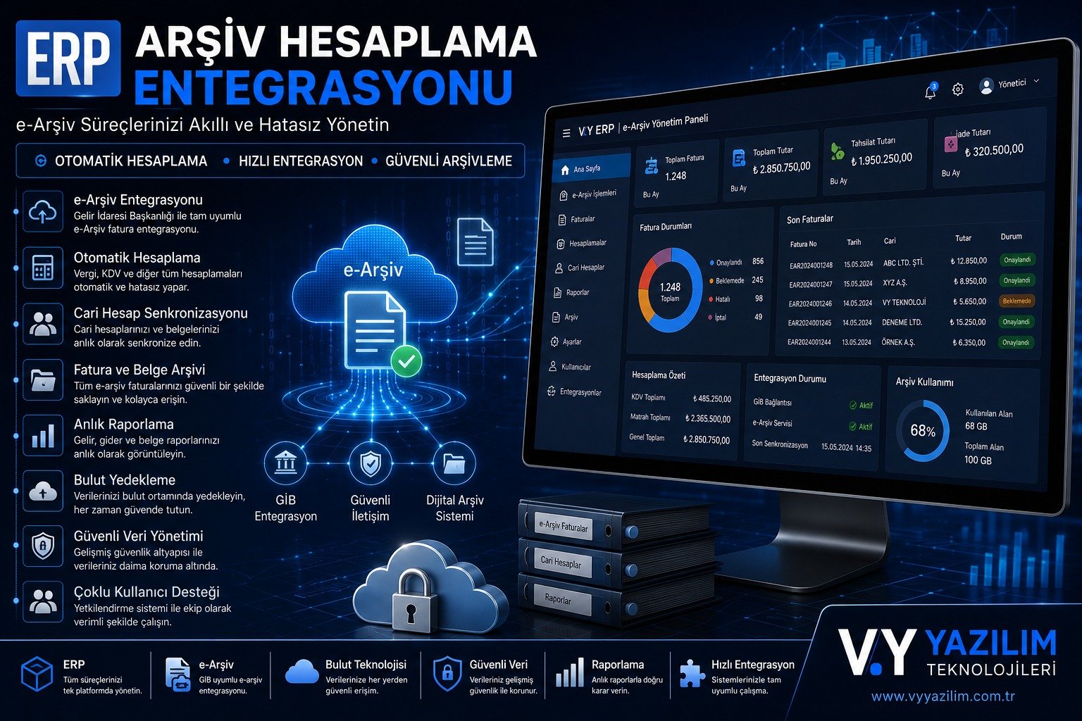 VyYazılım - Arşiv & Hesaplama Entegrasyonu
